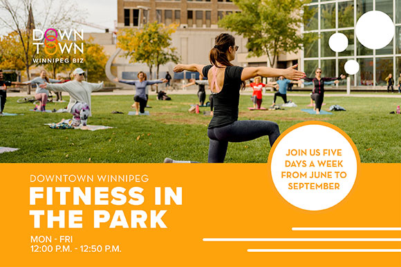 Join us for Fitness in the Park June-September, Mon-Fri noon-12:50pm